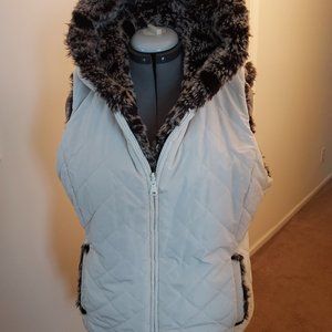 Off White Reversable Winter Vest Coat